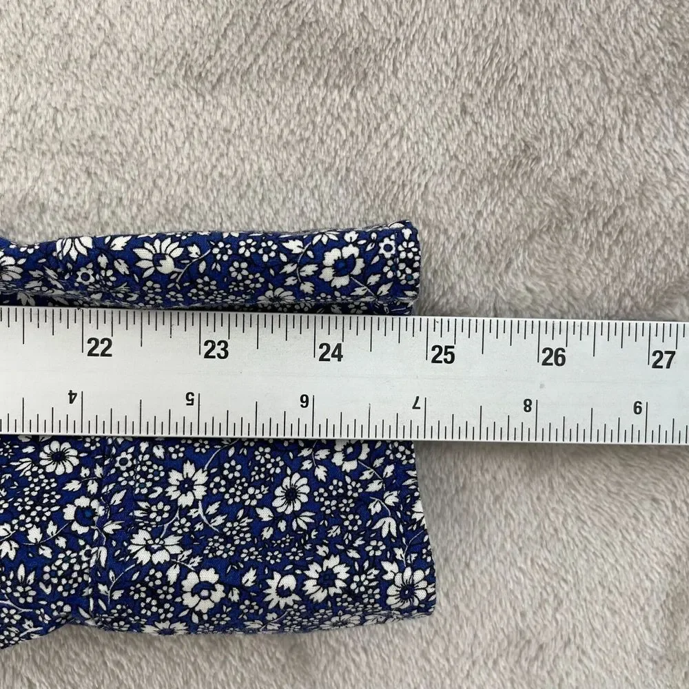 J. CREW Shirt Men Medium Blue Floral Slim Fit Flex Washed Preppy‎ Long Sleeve